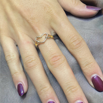 Anello Donna Cuore misura 18 estendibile a 19