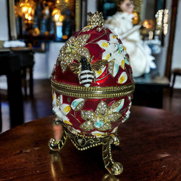 Uovo Fabergè Grande Portagioie dipinto a mano