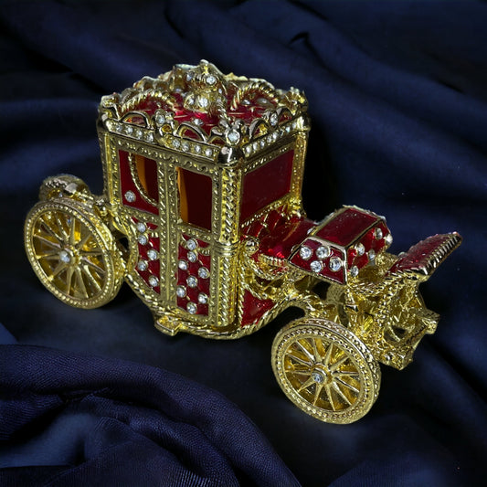 Carrozza Portagioie dipinta a mano