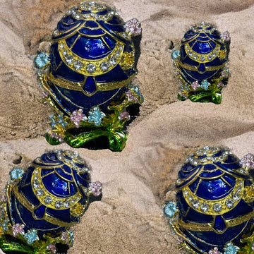 Uovo Fabergè Portagioie dipinto a mano