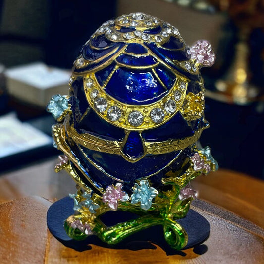 Uovo Fabergè Portagioie dipinto a mano