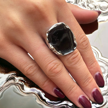 Anello Donna Nero misura 18