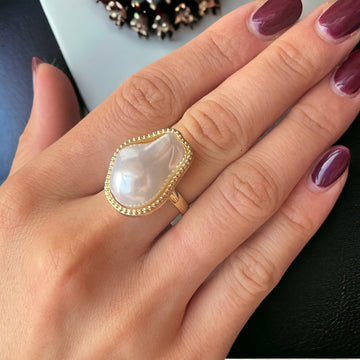 Anello Donna Perla misura 18 estendibile 19
