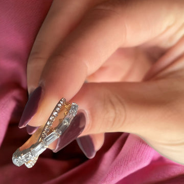 Anello Donna Fascia Doppia misura 19