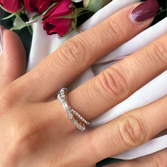 Anello Donna Fascia Doppia misura 19